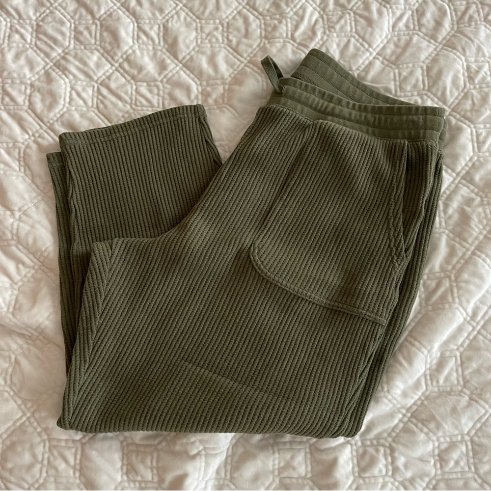 GAP Waffle Easy Taper Pants Army Jacket Green size XL